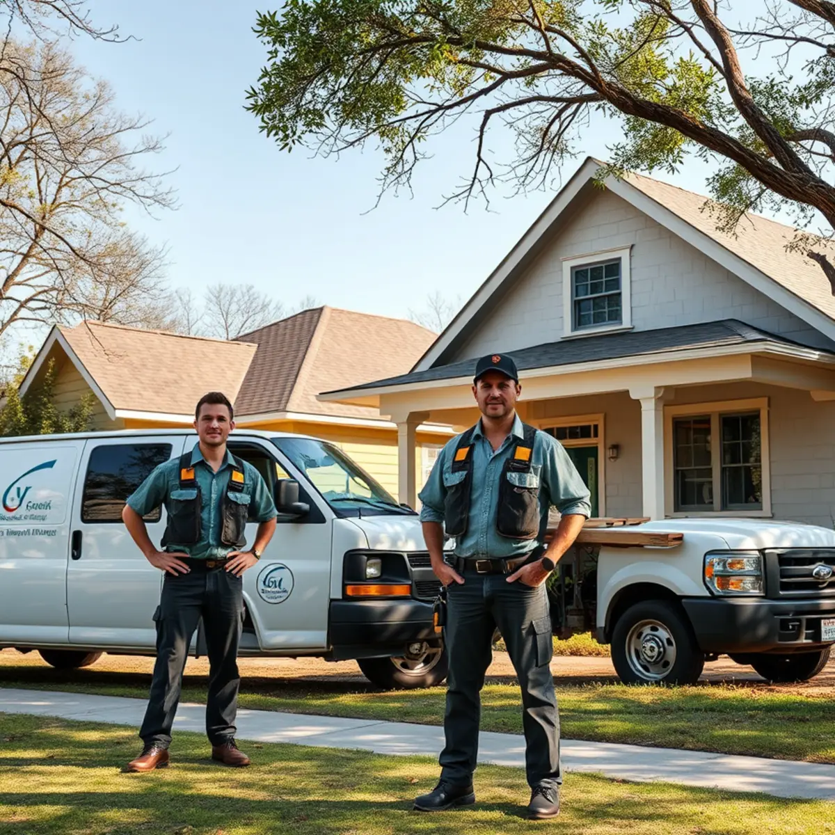 New construction rebuild next to an original ranch home in Bellaire, Texas