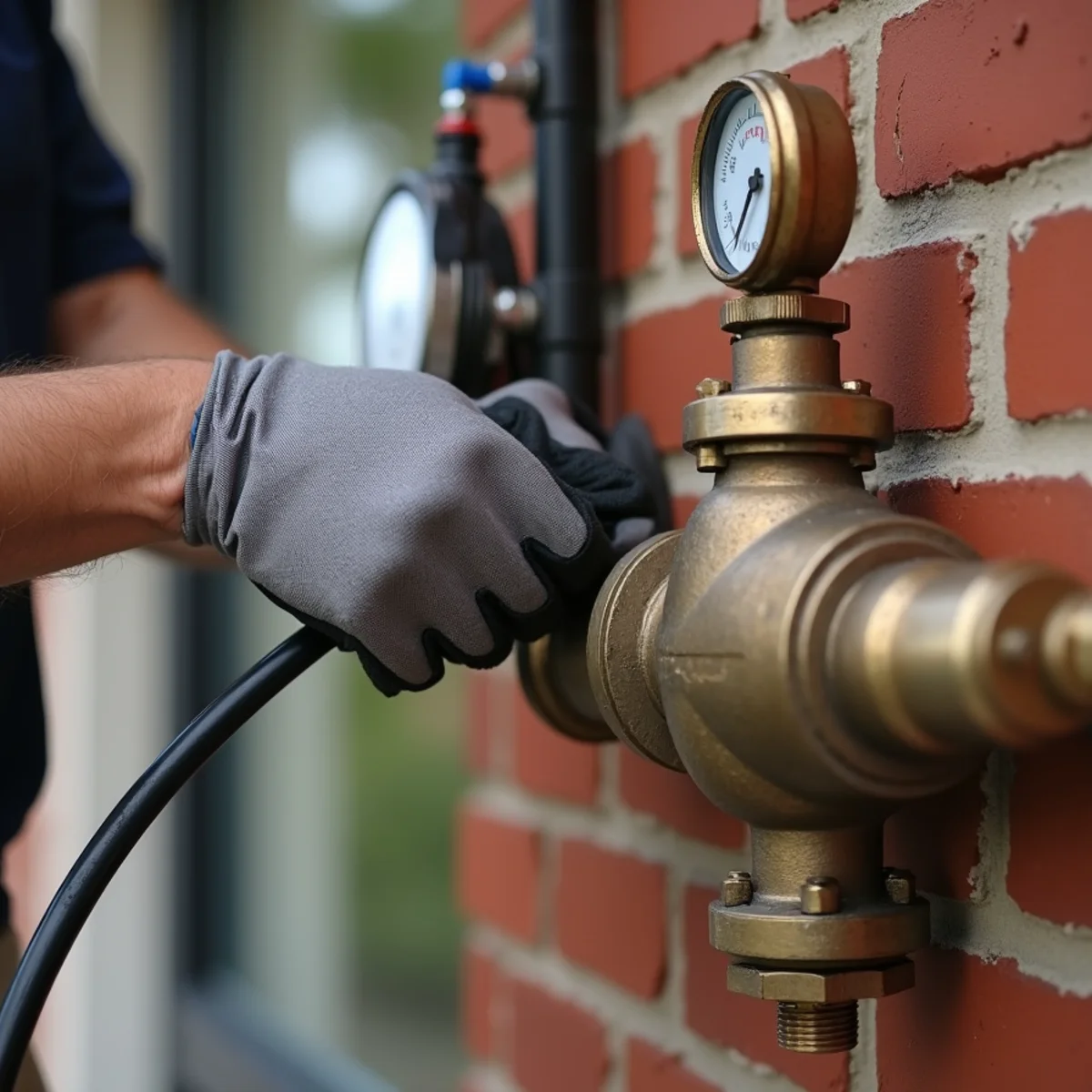 Close-up detail of commercial plumbing work by Plumber Bellaire TX in a Bellaire, TX home