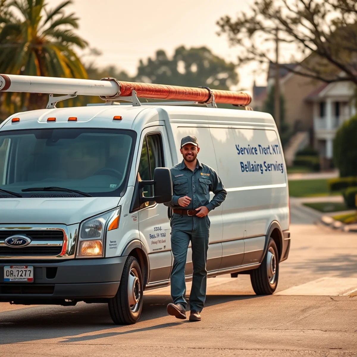Bellaire-based plumbing truck serving Harris County, TX