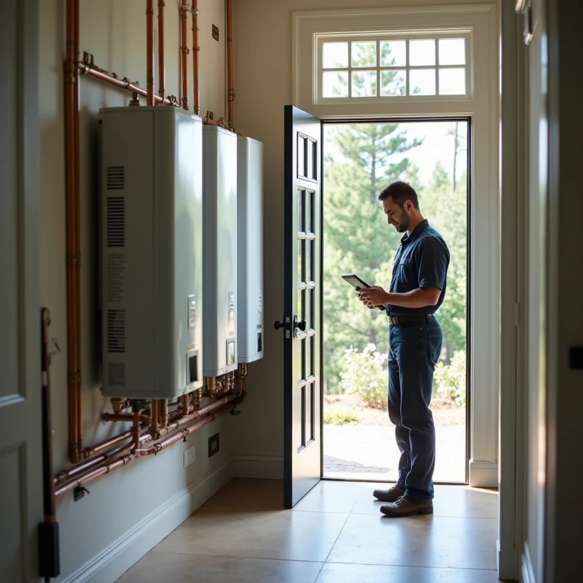Licensed Plumber Bellaire TX plumber on a service call in Piney Point Village, TX