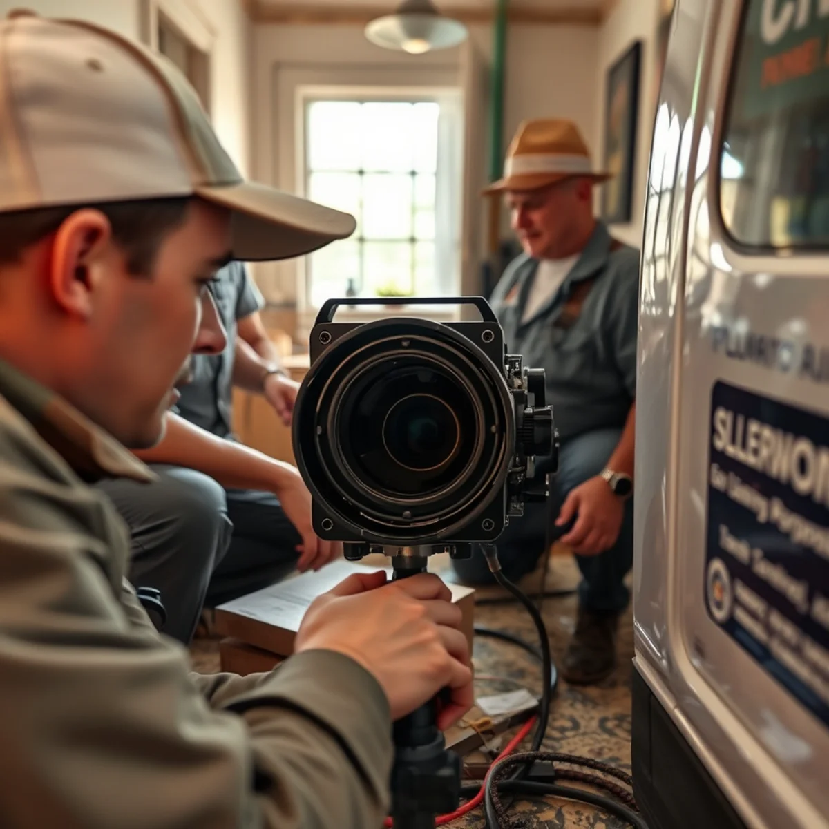 Sewer camera inspection of a cast iron line in a 1950s Bellaire home