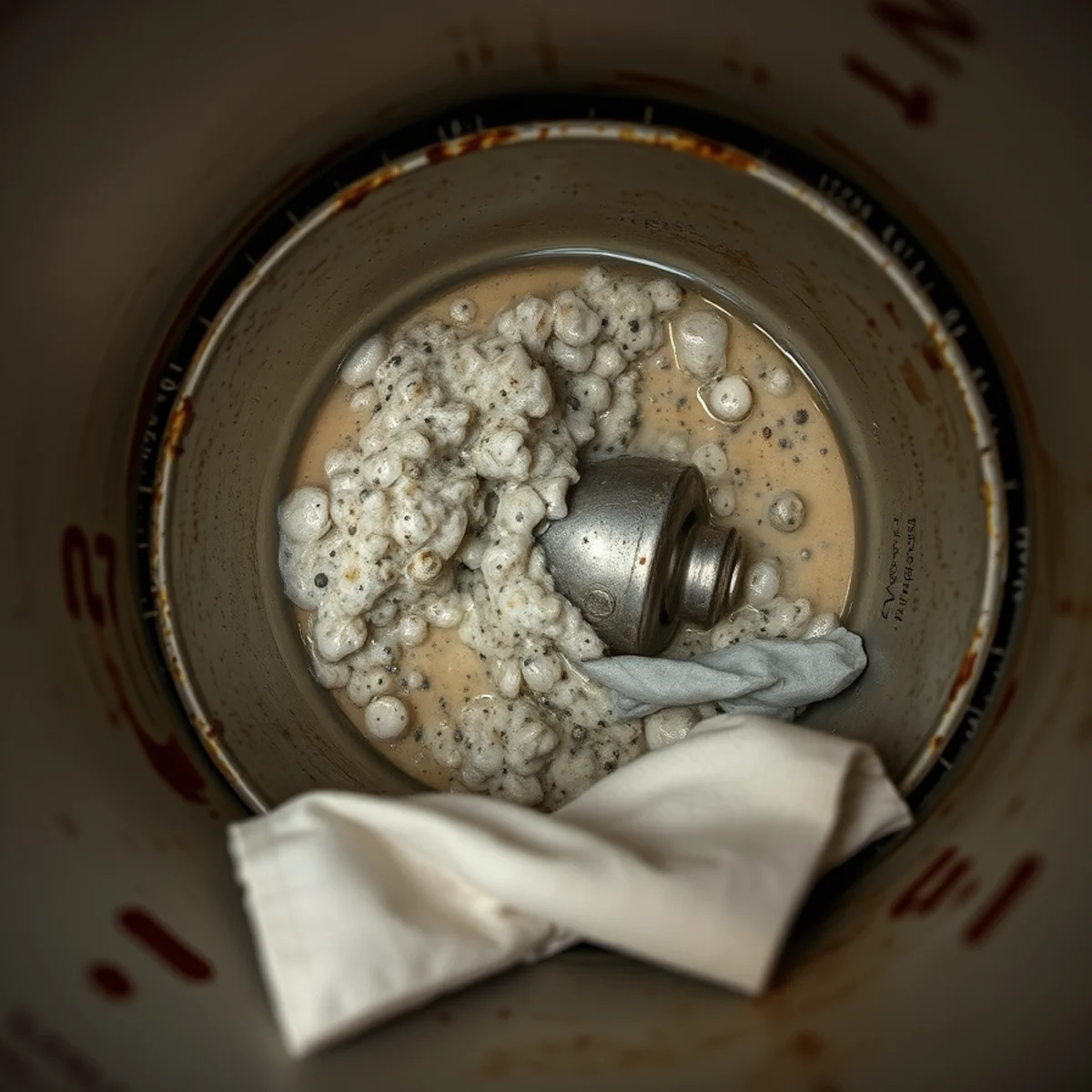 Sediment buildup rumbling inside an aging tank water heater in a Bellaire, TX home
