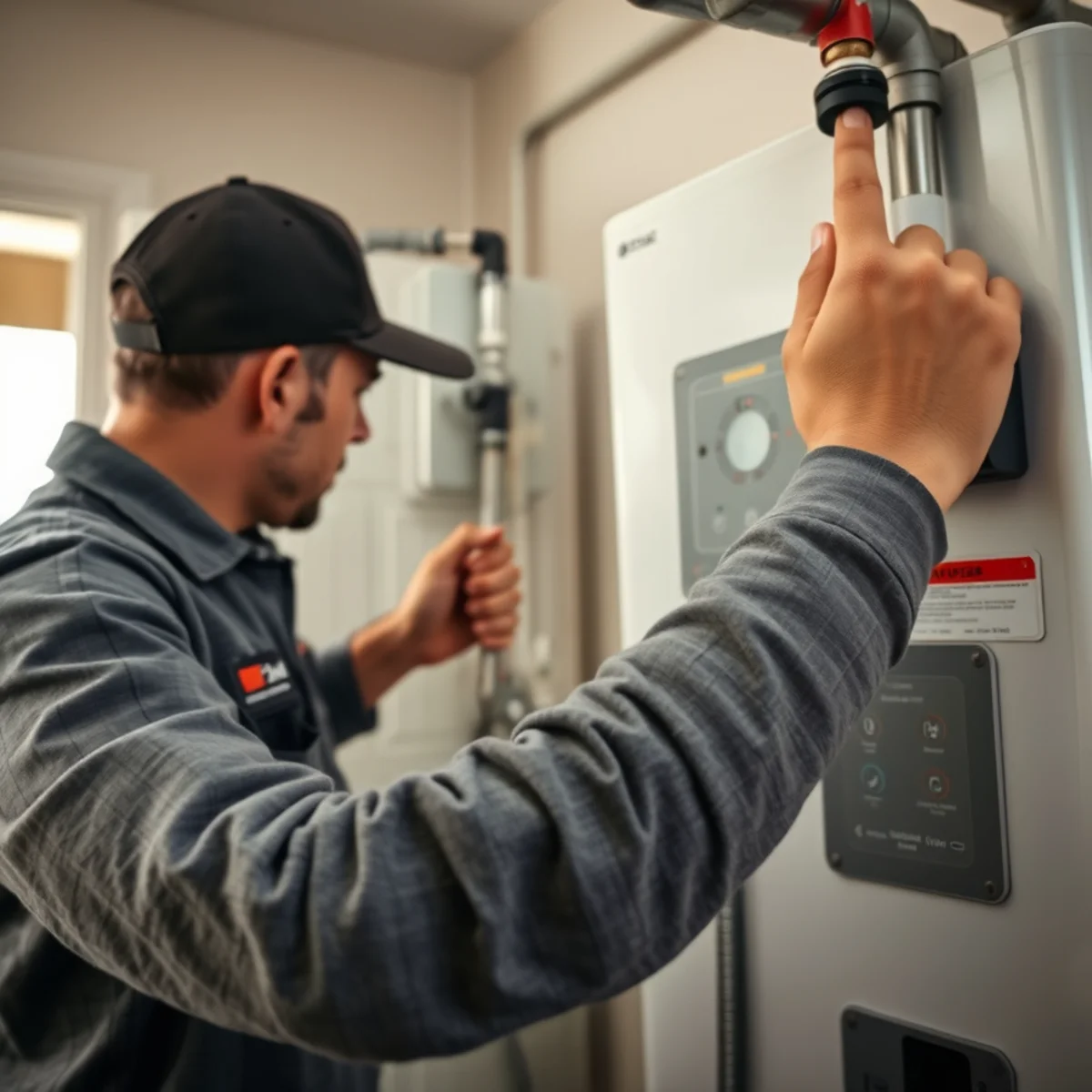 Plumber Bellaire TX performing tankless water heater installation in a Bellaire, TX home