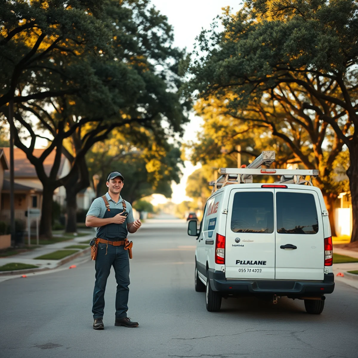 Plumber responding to an early-morning water heater call near the Texas Medical Center, Houston