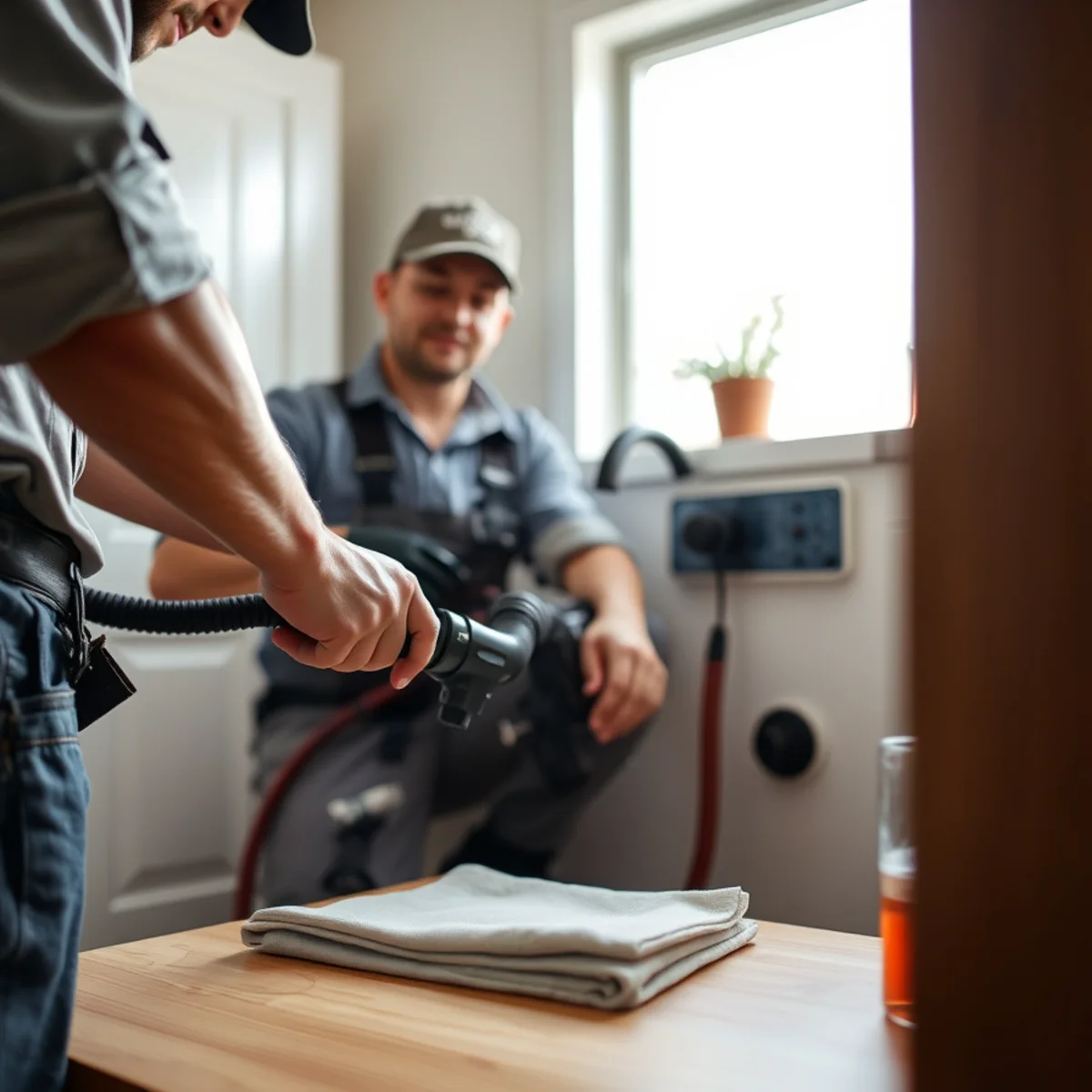Plumber Bellaire TX performing no hot water emergency in a Bellaire, TX home