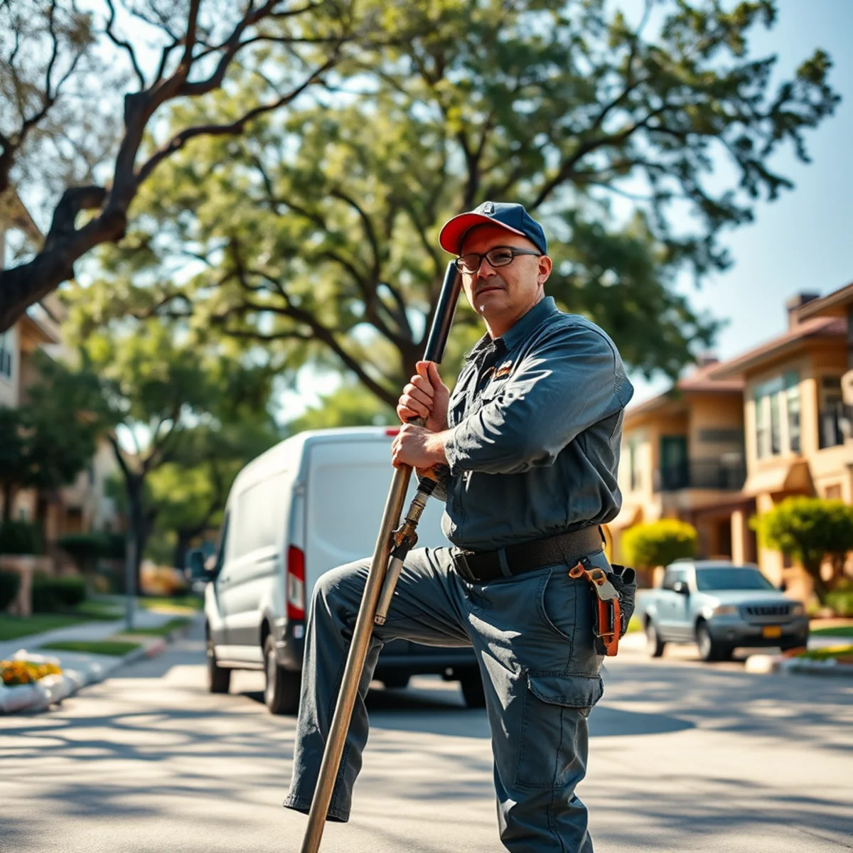 Plumber servicing an apartment complex near Westheimer in Westchase, Houston