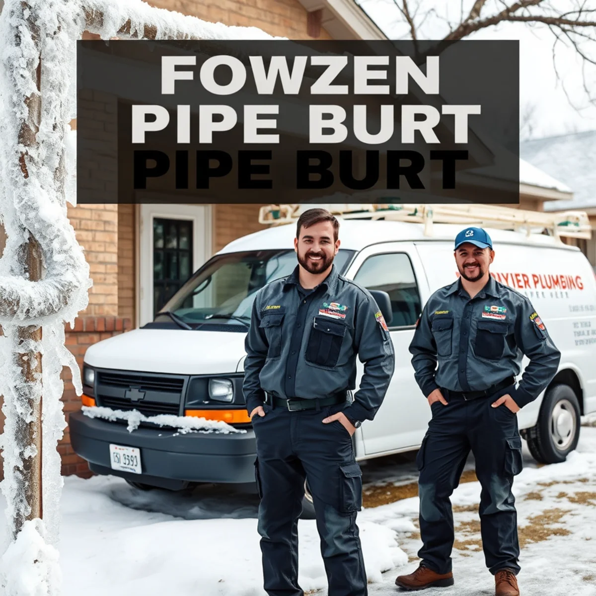 Frozen exterior pipe burst during Winter Storm Uri at a Houston-area home
